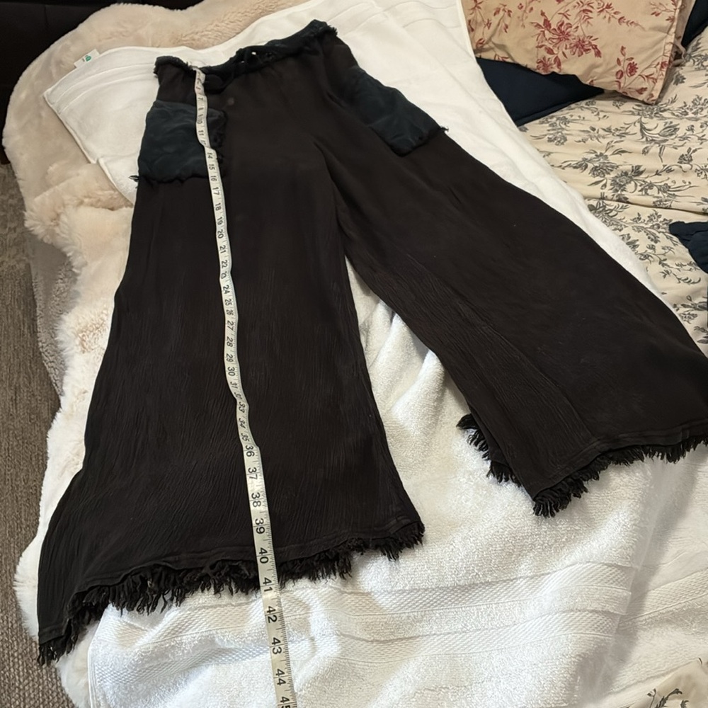 Free People Movement great gauzy like wide leg palazzo pants w/ big pockets - Picture 11 of 16